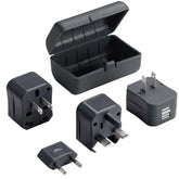 Lewis N. Clark Adapter Plug Kit With Dual USB - Luggage Base
