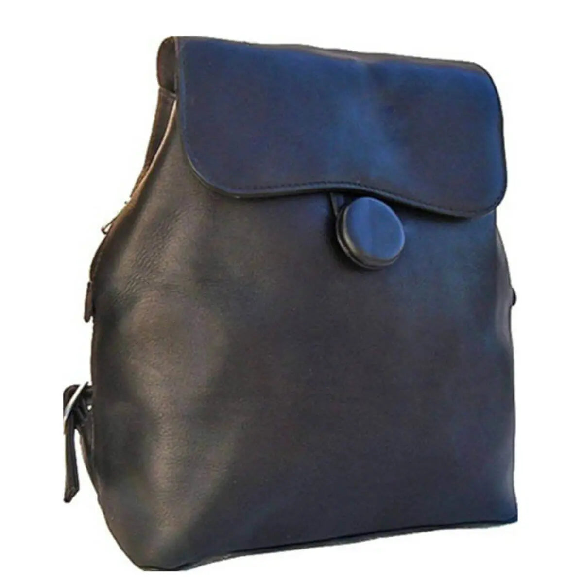 black leather backpack round flap Rucksack No. 33 in Vintage adjustable drawstring11L x 6.9W x 11.8H3.1 handle drop Backpack Calvin Klein Black Leather