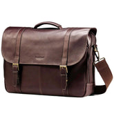 Samsonite Leather Flapover Case Double Gusset - Luggage Base