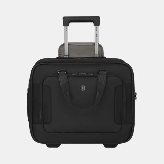 Victorinox Werks Traveler 7.0 Wheeled Briefcase, 2-Wheel Briefcase with 15.6" Laptop and 11’’ Tablet Compartment, Black