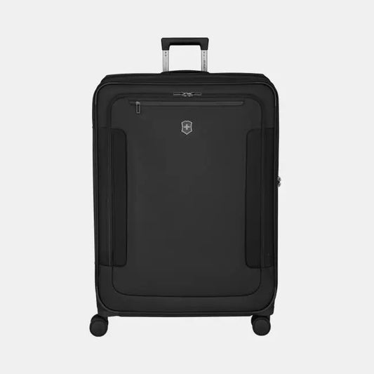 Victorinox Werks Traveler 7.0 Extra Large Case, 8-Wheel Softside Expandable Travel Case, Black