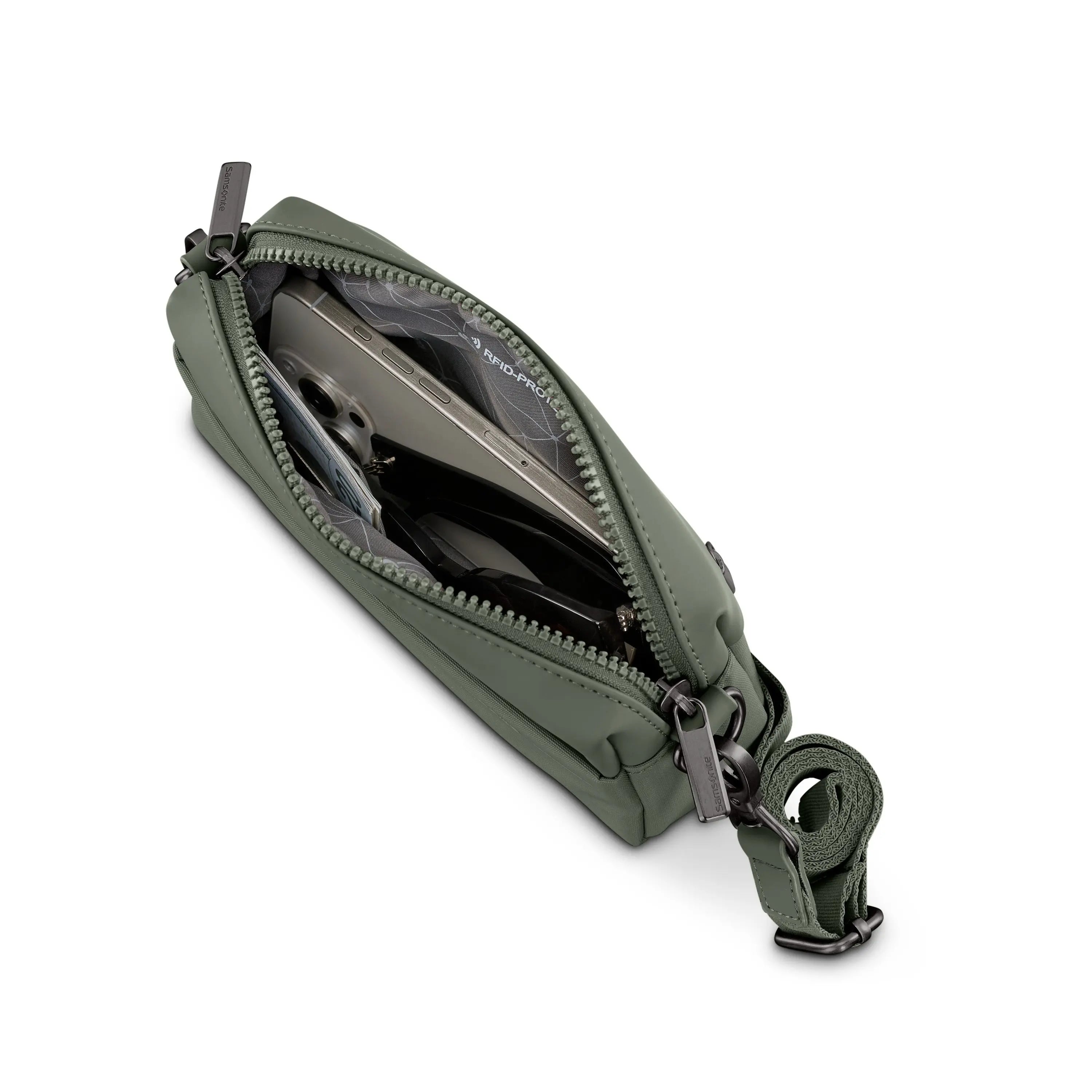 Samsonite Better Than Basic RFID Crossbody in Olive - image 2