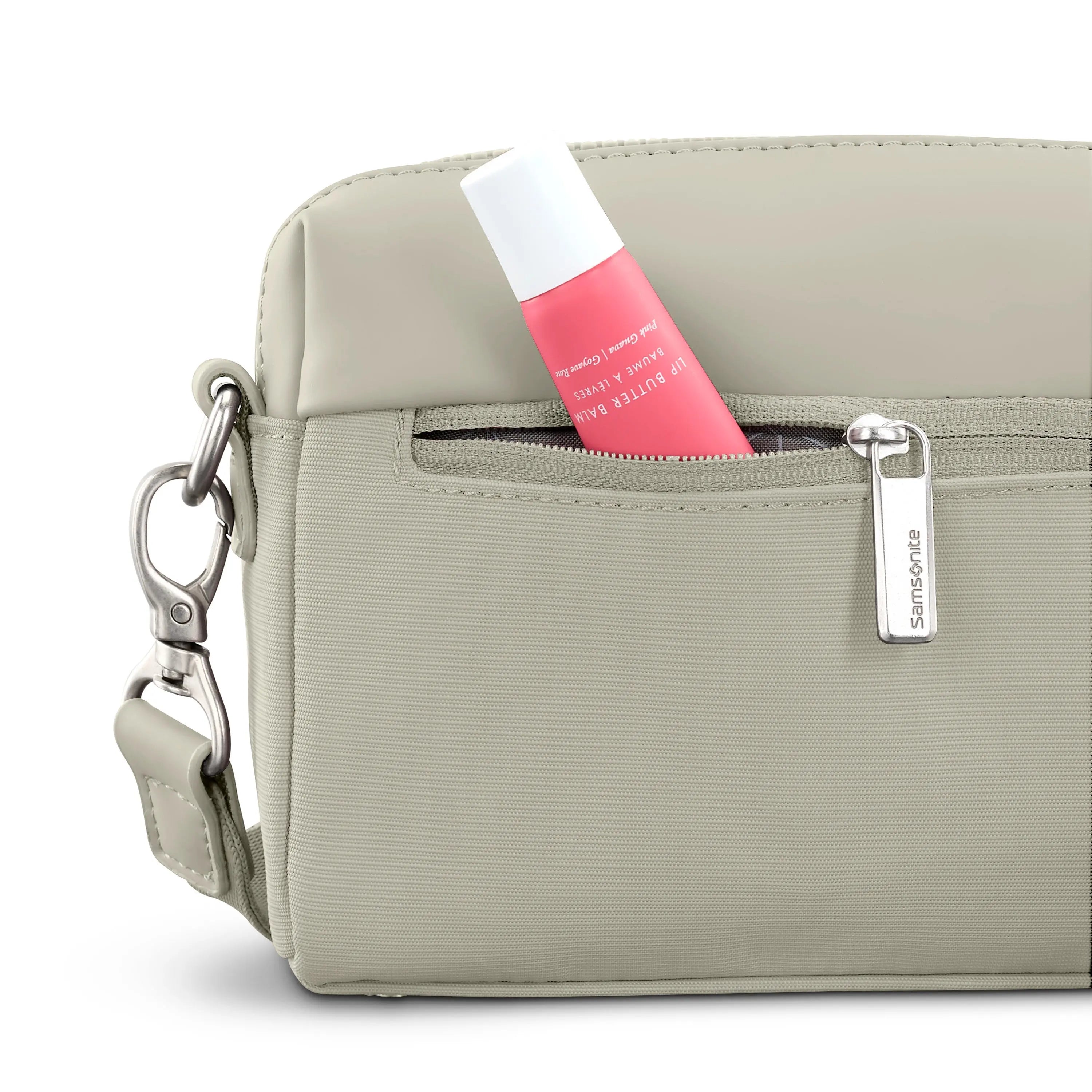 Samsonite Better Than Basic RFID Crossbody in Limestone Grey - image 3