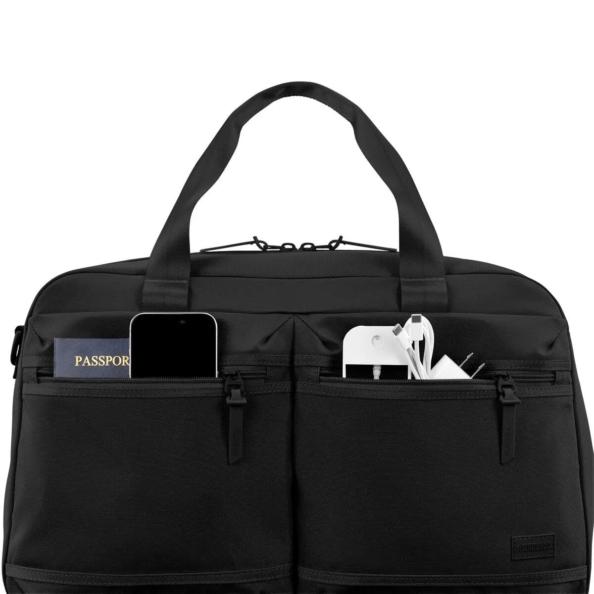 American Tourister Stratum 3.0 Convertible Weekender in Black - detail