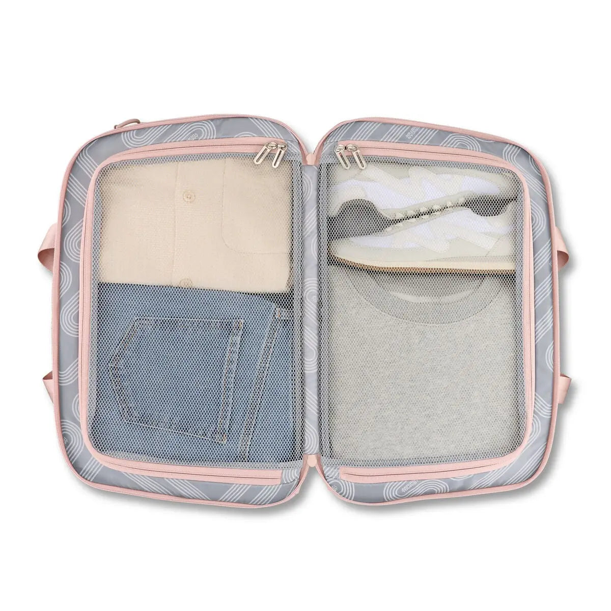 American Tourister Stratum 3.0 Convertible Weekender in Pink Blush - interior