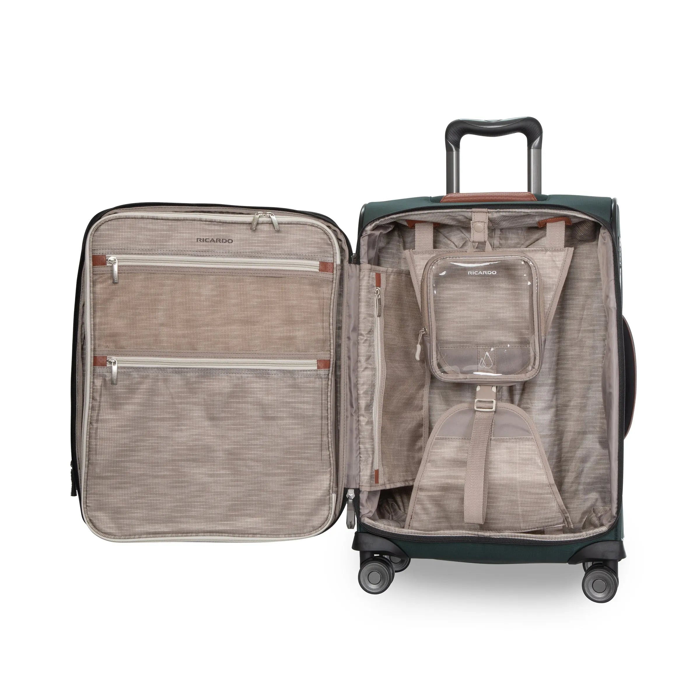 Ricardo Beverly Hills Montecito 3.0 Softside Carry-On Expandable Spinner - Hunter Green