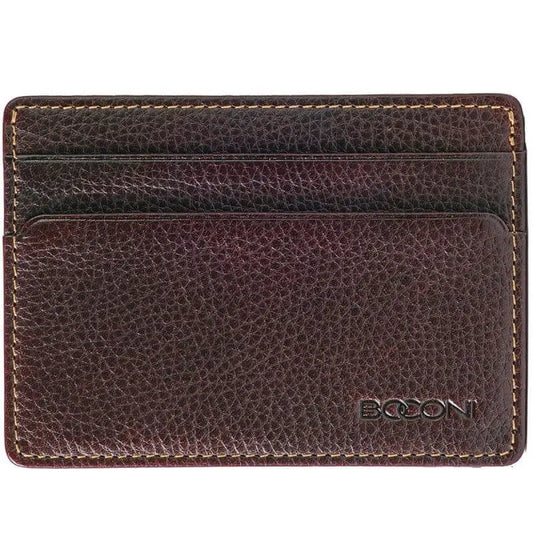 Boconi Tyler Tumbled Rock Solid RFID ID Card Case - Luggage Base