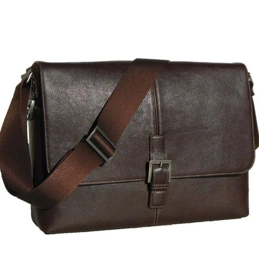 Boconi Tyler Tumbled Single Buckle Messenger - Luggage Base
