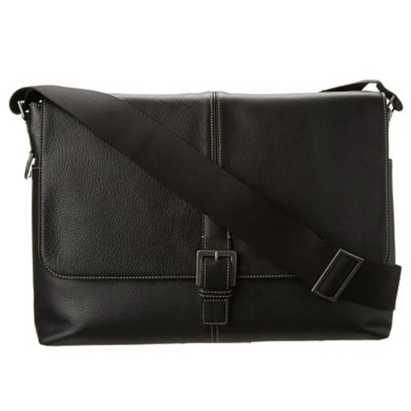 Boconi Tyler Tumbled Single Buckle Messenger - Luggage Base