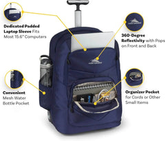 best rolling laptop backpack 2015 2In1 Fits 17 Inch this backpack is bright in reflective light for increased safety Best Rolling Backpacks: Top 5