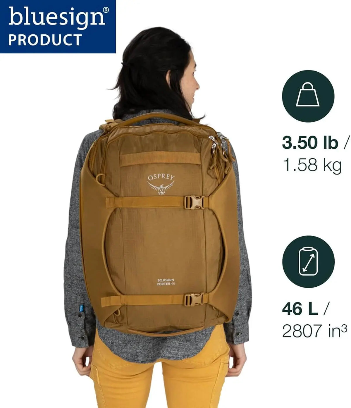 osprey air porter medium bag Sojourn Travel Pack 46L Get to know my Straps and other items pcd:119832-PNK Weight Color:2-3/8oz Midnight Massacre
