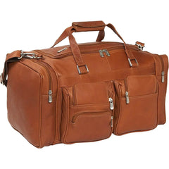 Piel Leather Carry-on Duffel Bag with Pockets - Luggage Base