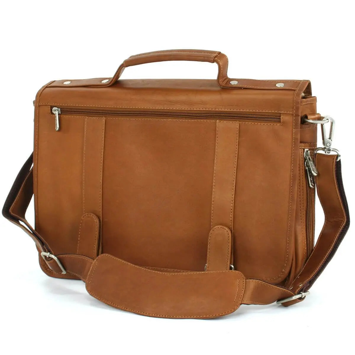 Piel Leather Double Loop Leather Laptop Briefcase
