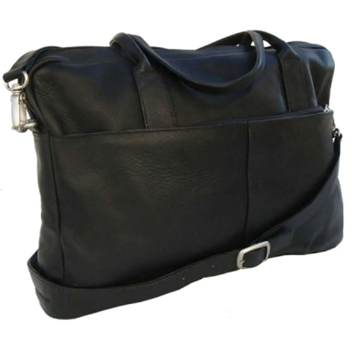 Piel Leather Top-Zip Portfolio - Luggage Base