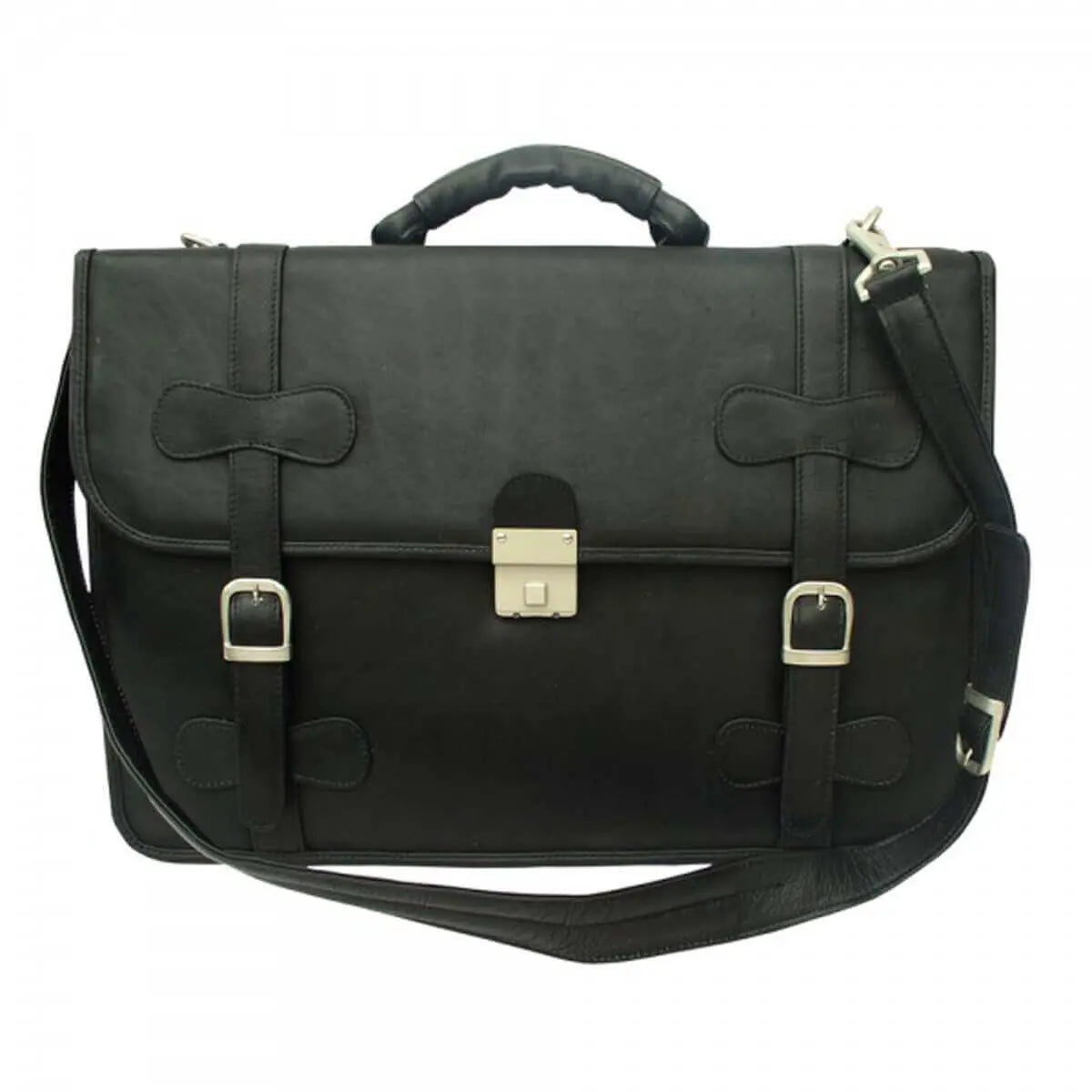 Piel Leather XXL Flap-Over Laptop Portfolio - Luggage Base