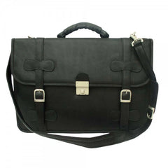 Piel Leather XXL Flap-Over Laptop Portfolio - Luggage Base