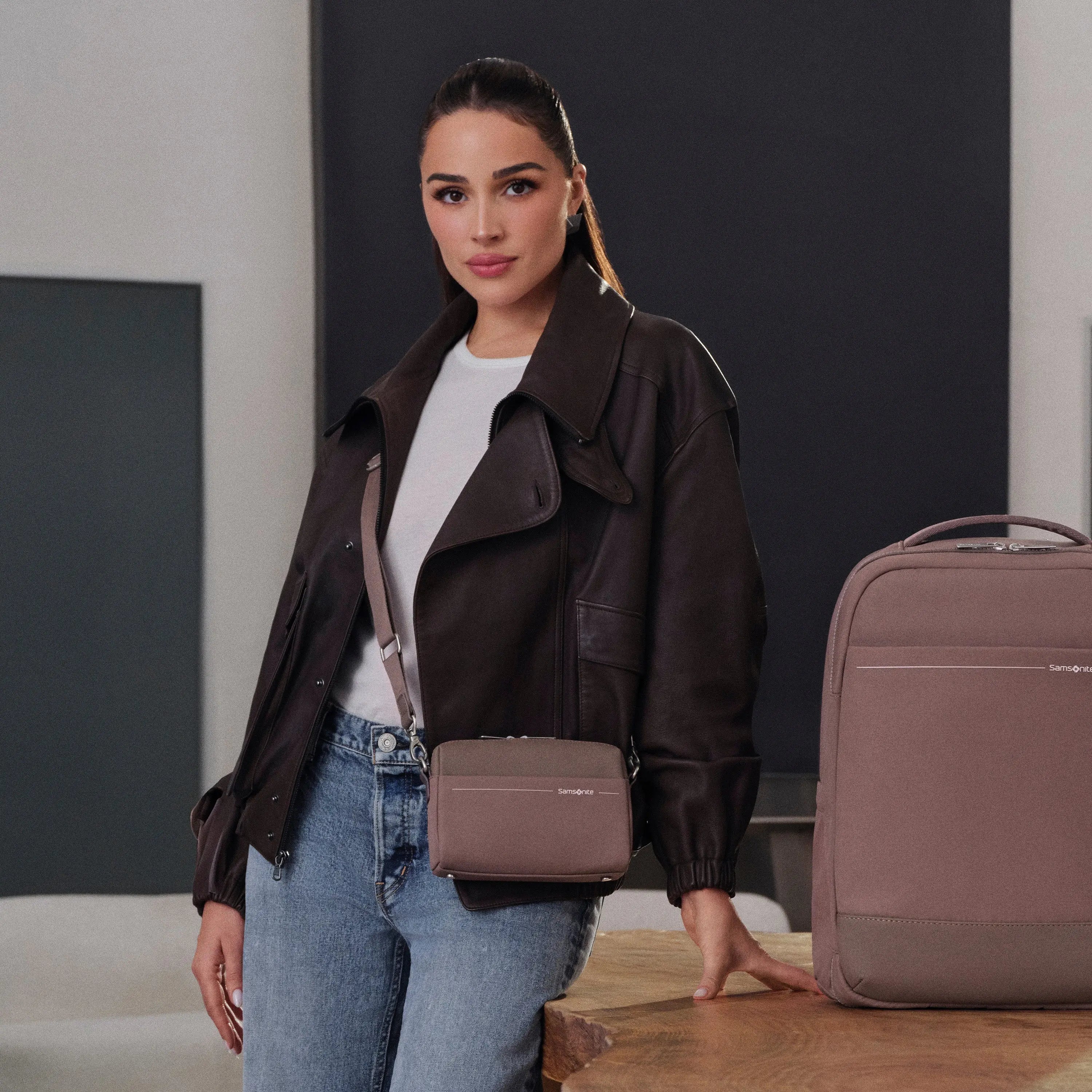 Samsonite Better Than Basic RFID Crossbody in Chocolate Mauve - image 2