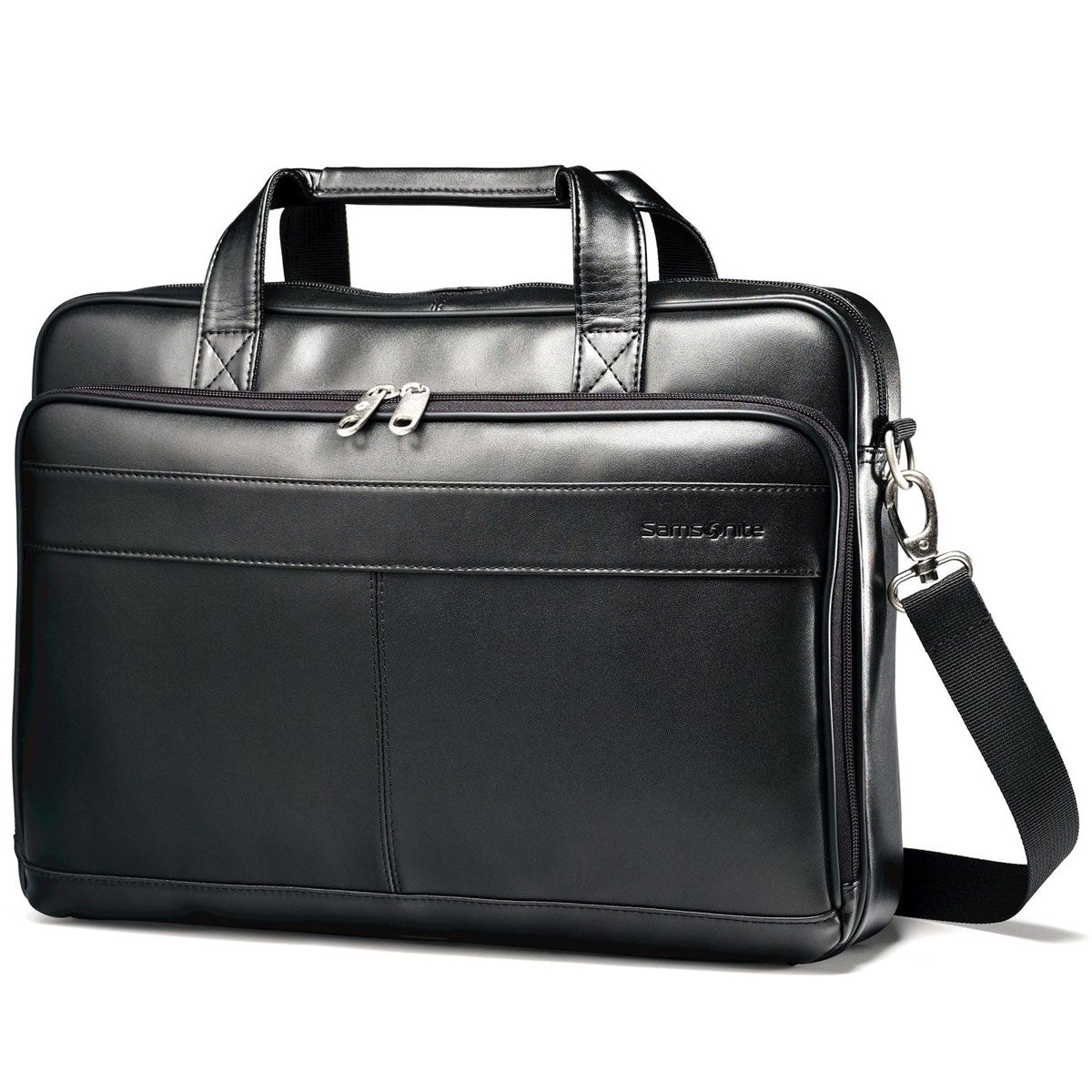 Samsonite Leather Slim Brief - Luggage Base