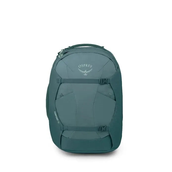 Osprey Farpoint 40 Travel Pack in Cascade Blue-Torrent Blue — front view