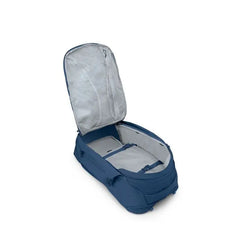 Osprey Farpoint 40 Travel Pack in Antique Blue — open interior view