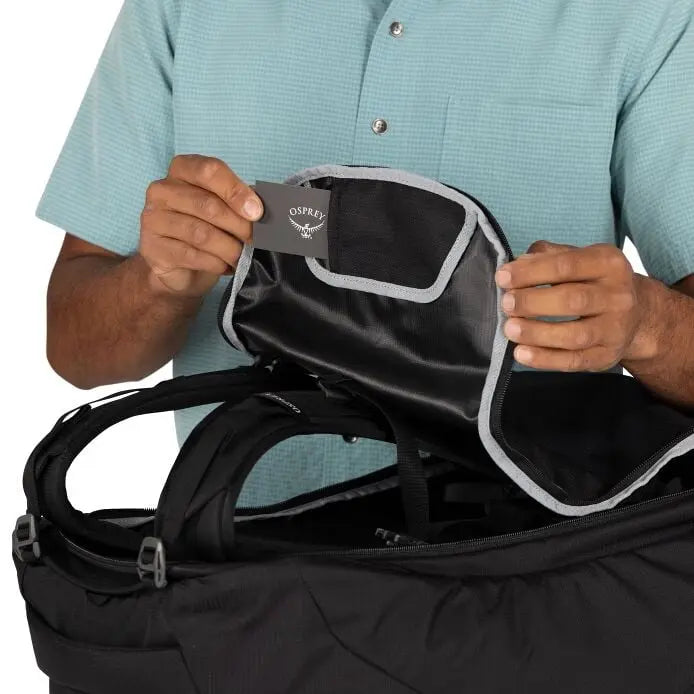 Osprey Farpoint 55 Travel Pack in Black — feature detail 4