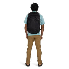 Osprey Farpoint 55 Travel Pack in Black — on-body rear view