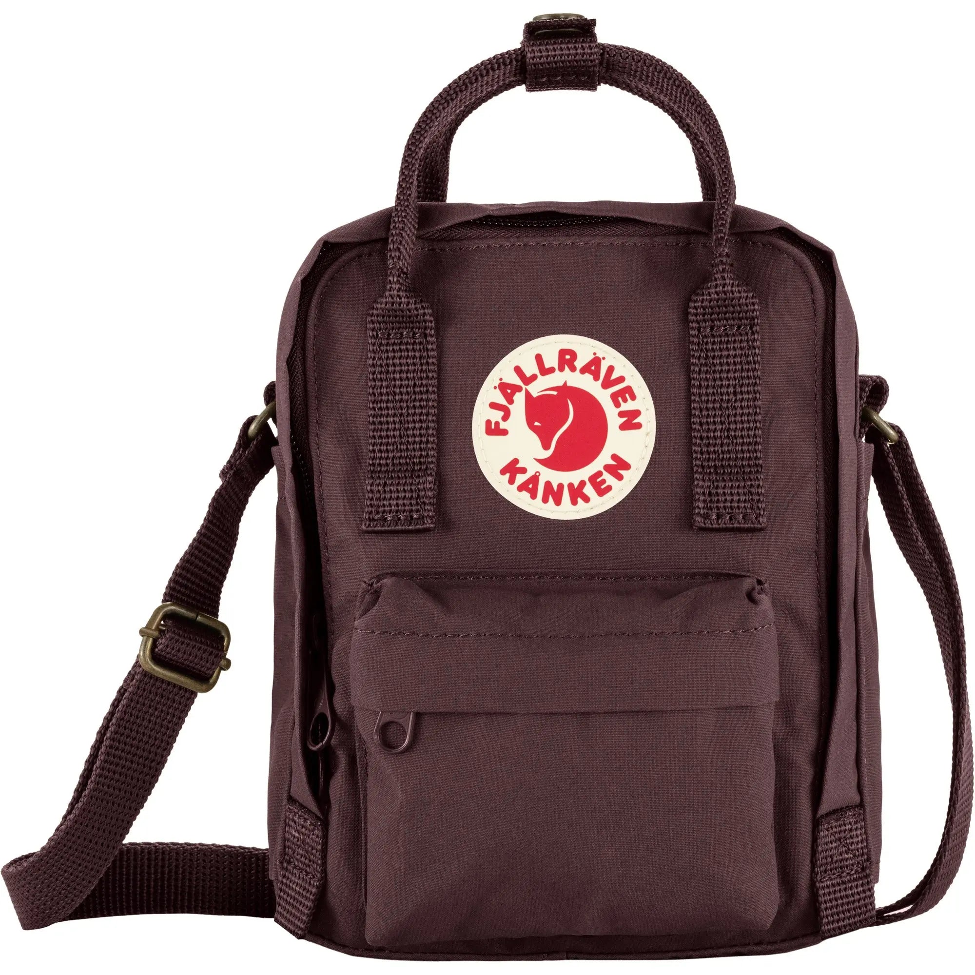 Fjallraven Kanken Sling in Blackberry, front view on white
