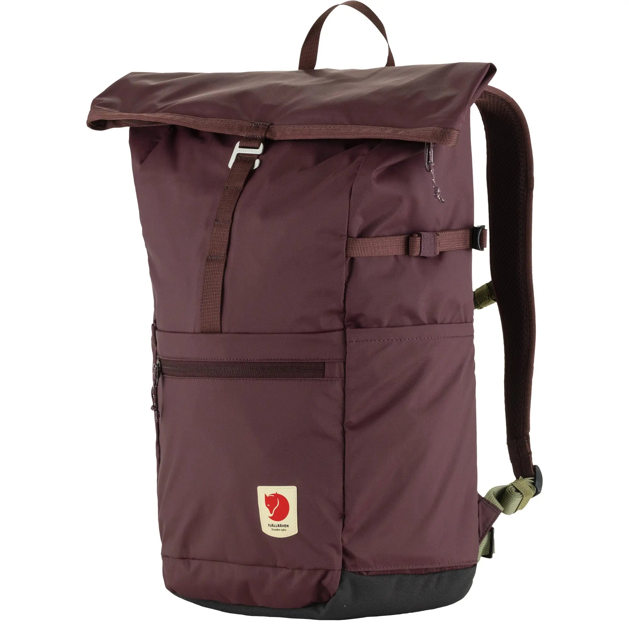 Fjallraven High Coast Foldsack 24 in Blackberry, angled view on white