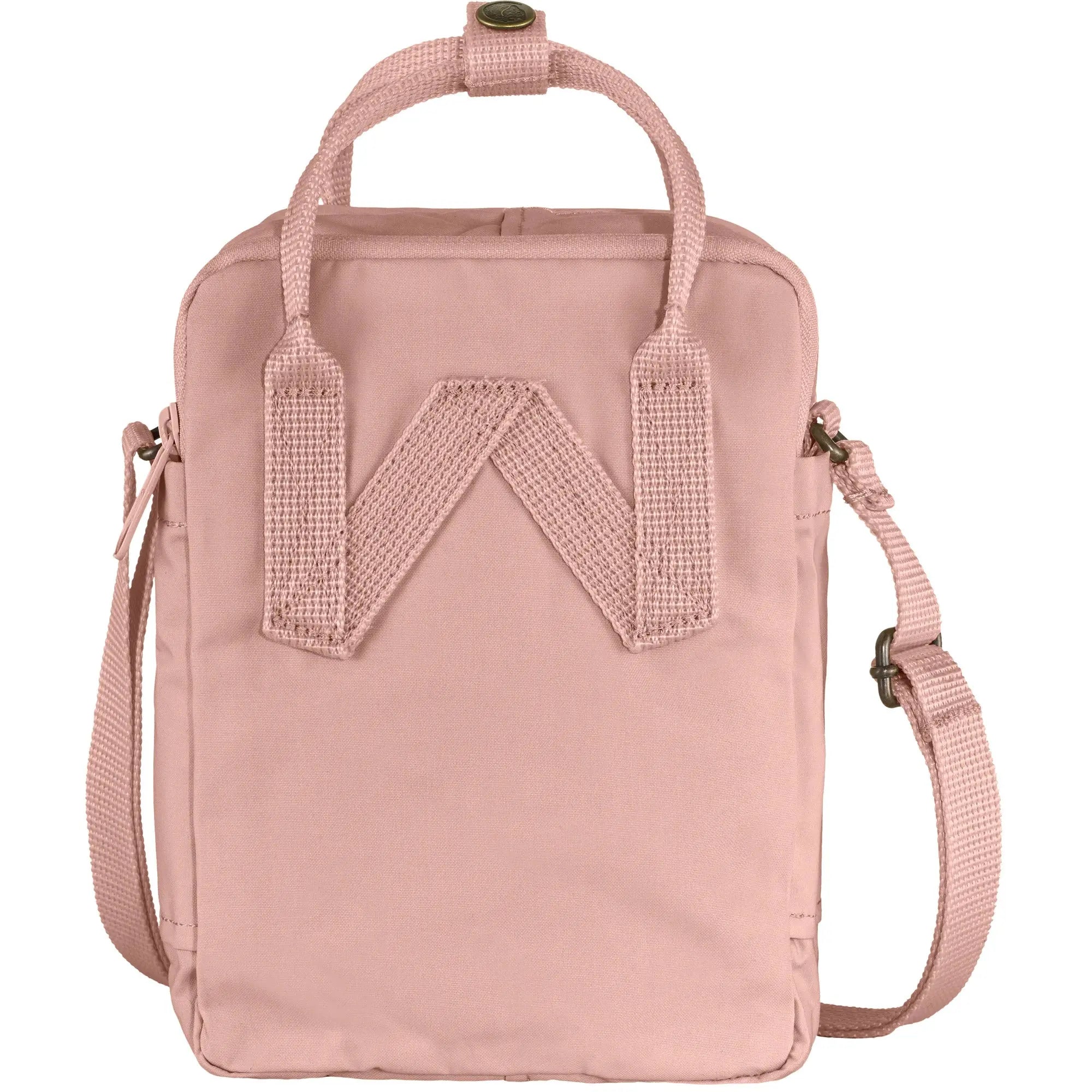 Fjallraven Kanken Sling in Chalk Rose, back view on white
