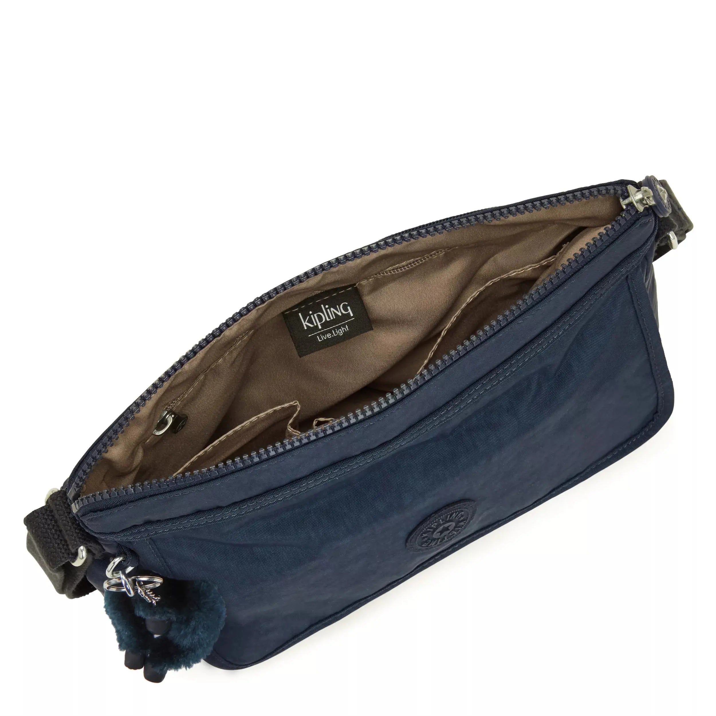 Kipling Aisling Crossbody Bag in Blue Bleu 2, interior view