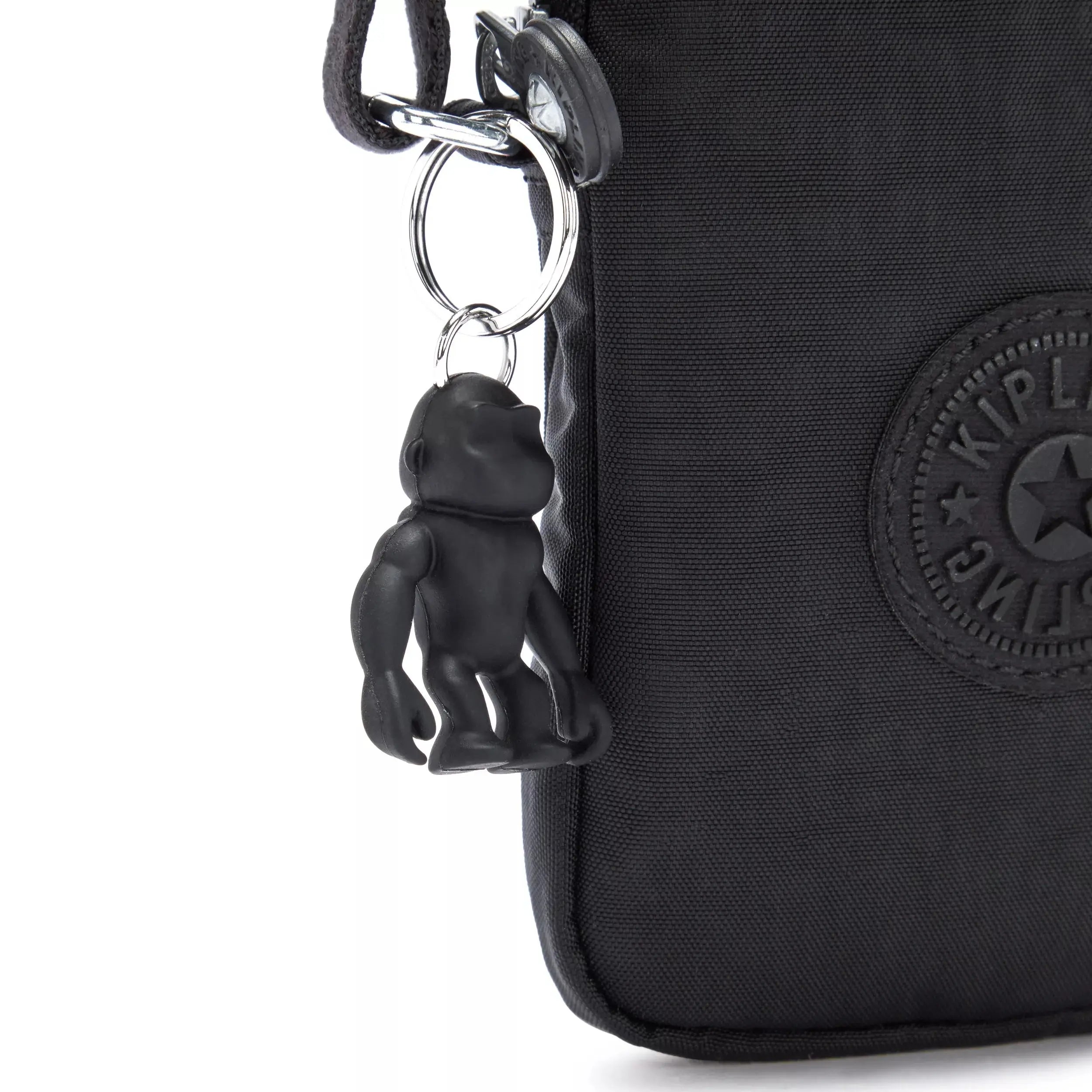 Kipling Tally Crossbody Phone Bag in Black Noir, detail view