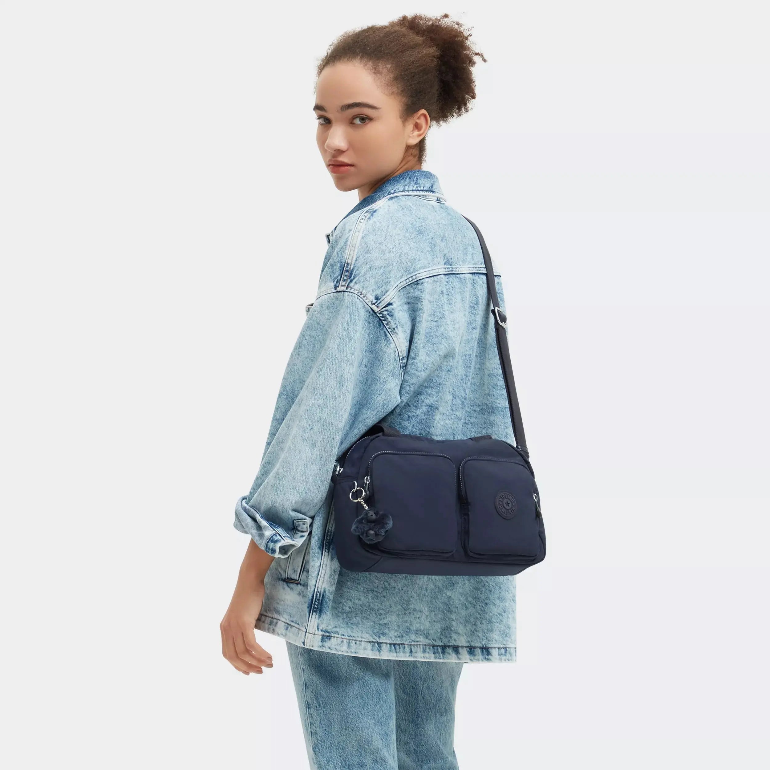 Kipling Cool Defea Shoulder Bag in Blue Bleu 2, additional lifestyle view