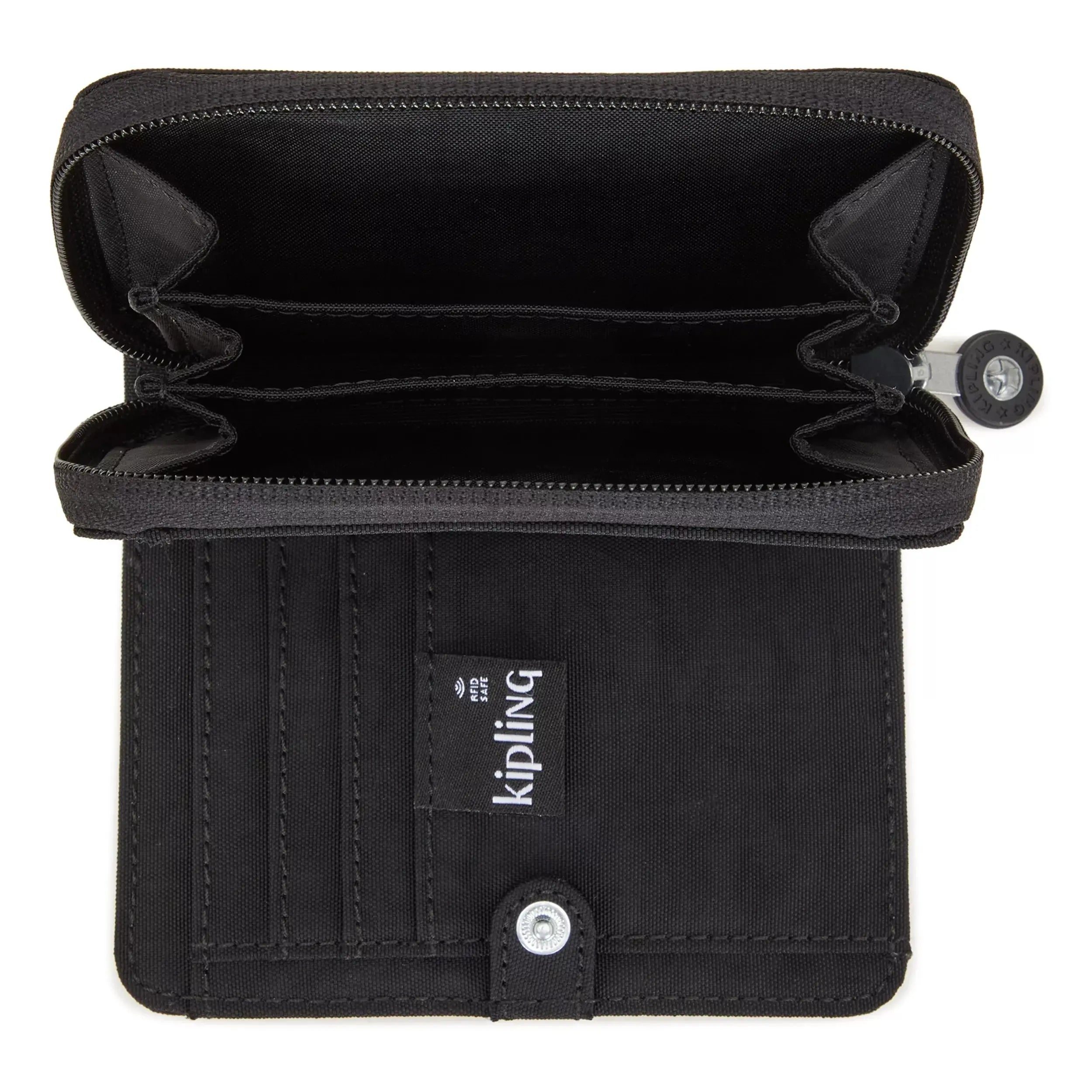 Kipling Money Love Small Wallet in Black Noir, interior view