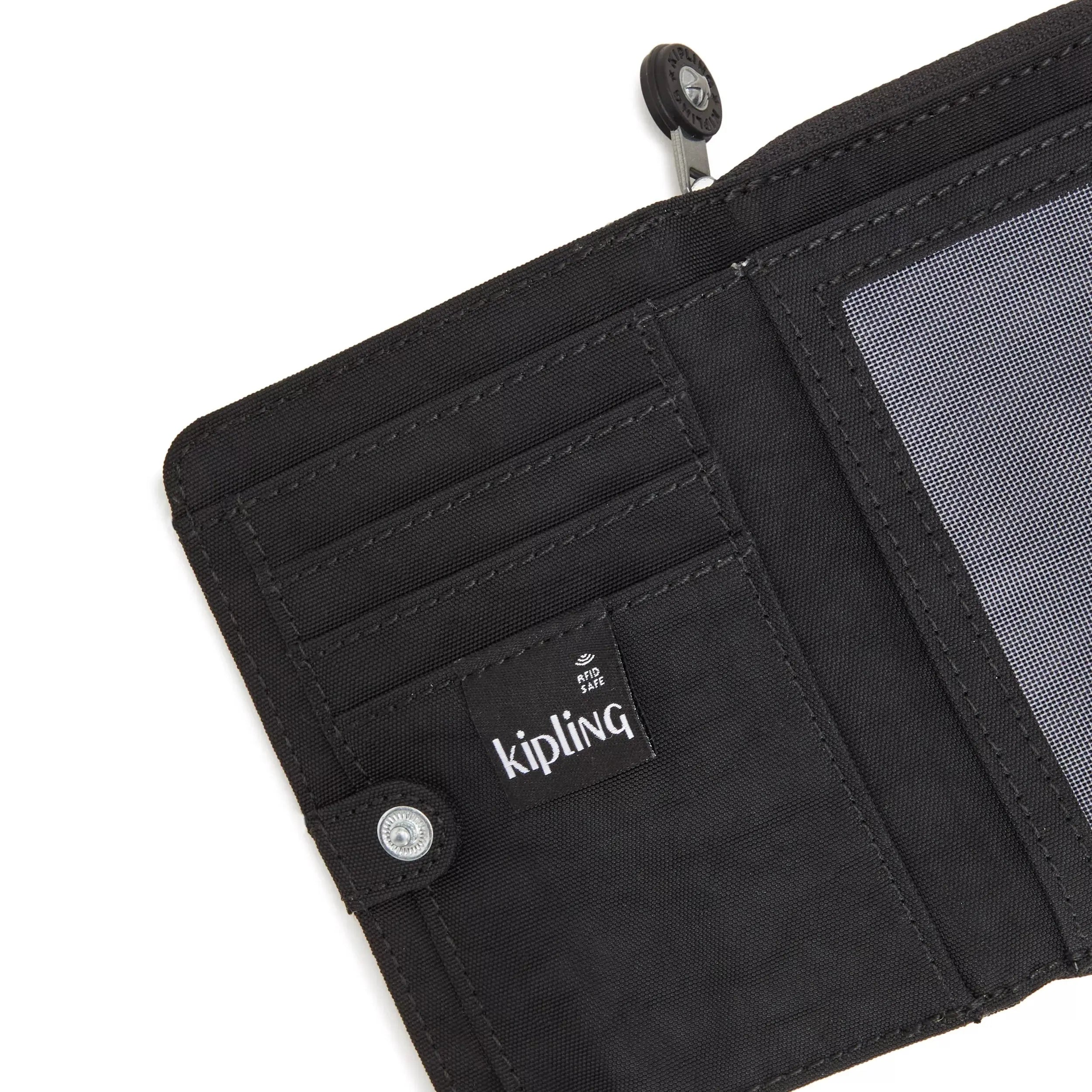 Kipling Money Love Small Wallet in Black Noir, organization detail