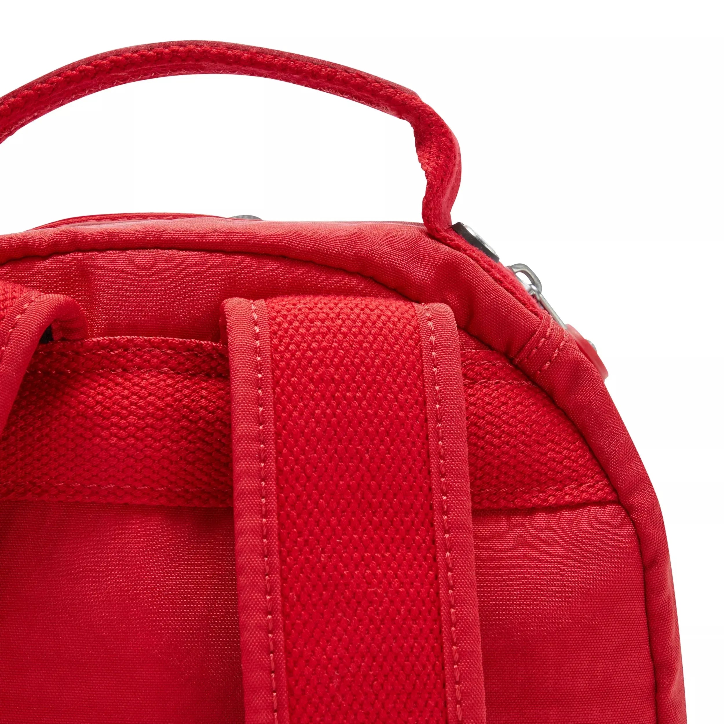 Kipling Seoul Small Tablet Backpack in Red Rouge, strap detail