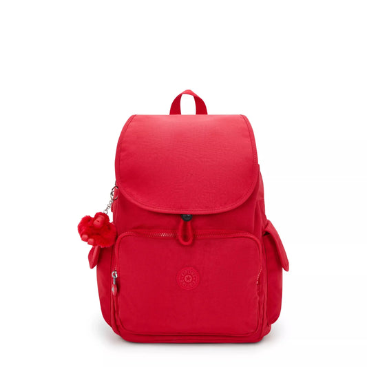 Kipling City Pack Backpack in Red Rouge, front view