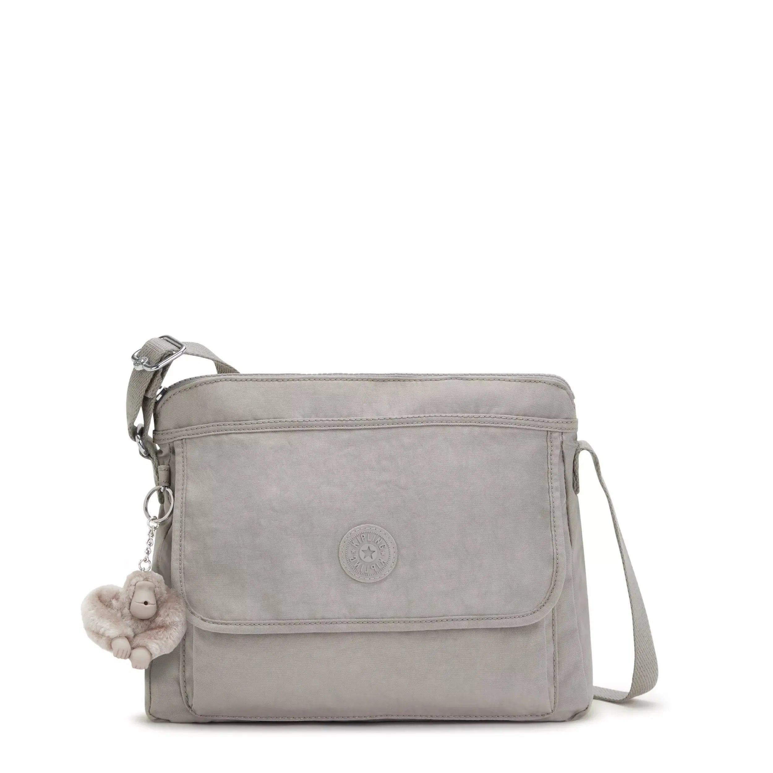 Kipling Aisling Crossbody Bag in Grey Gris, front view