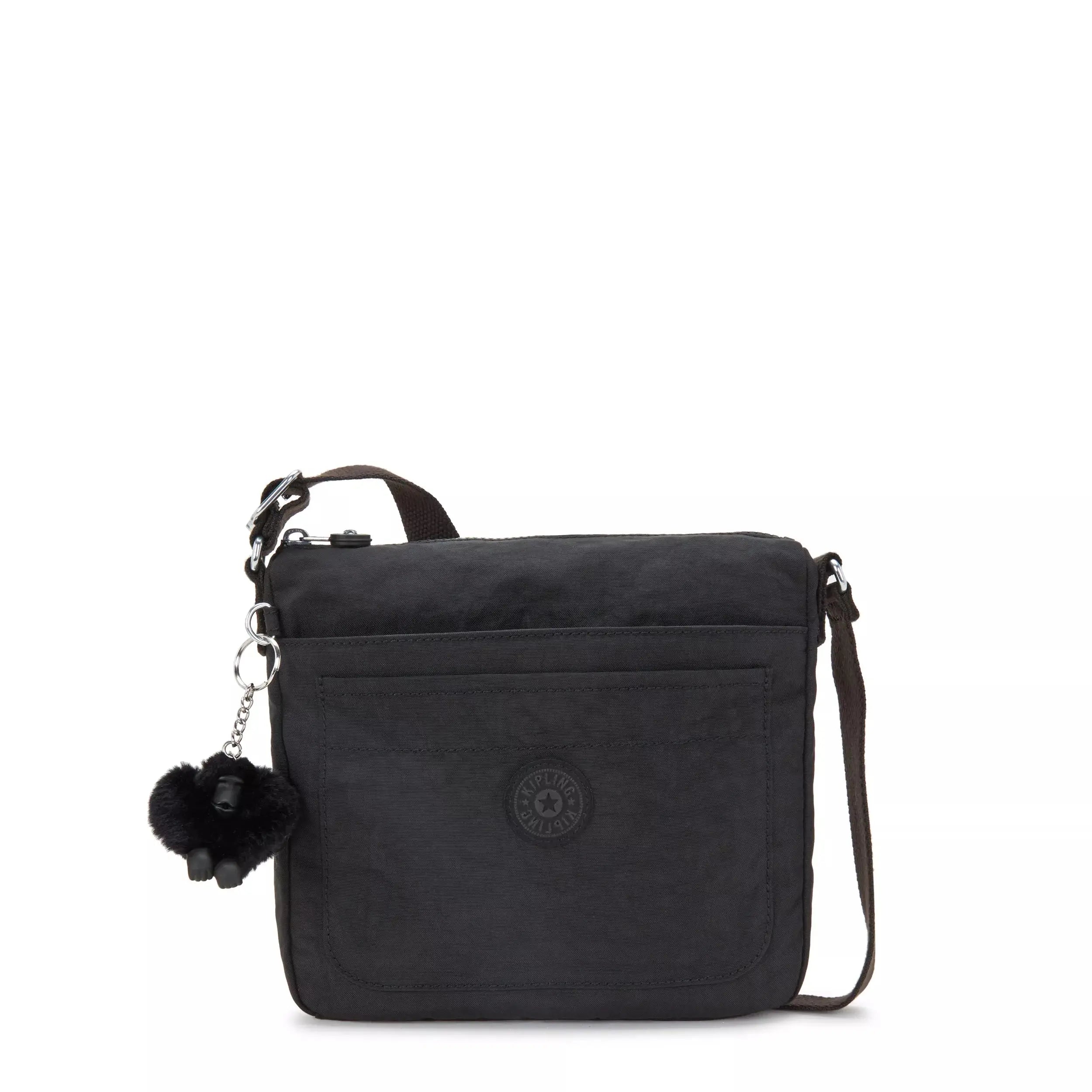 Kipling Sebastian Crossbody Bag in Black Noir, front view