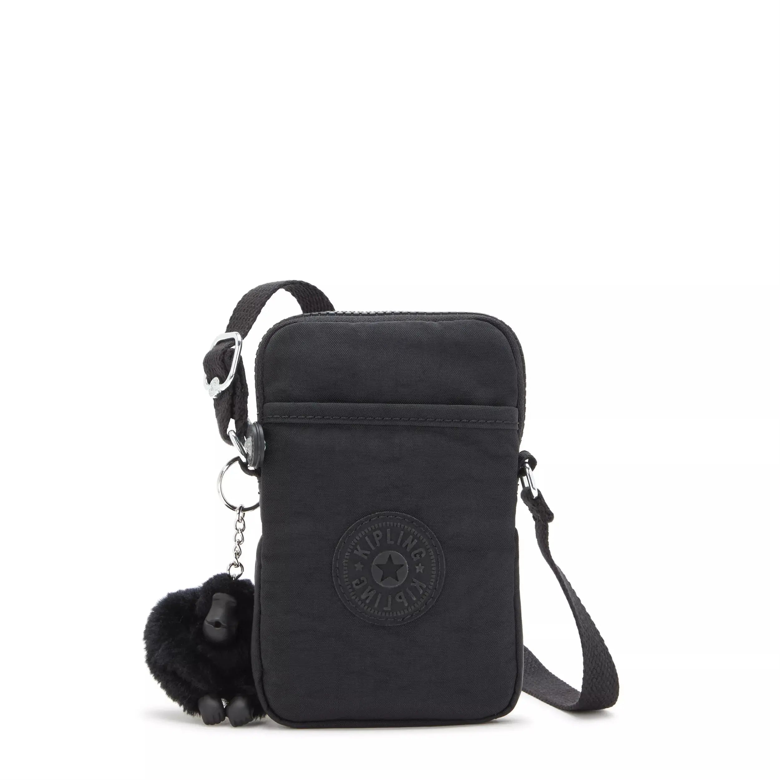Kipling Tally Crossbody Phone Bag in Black Noir, front view