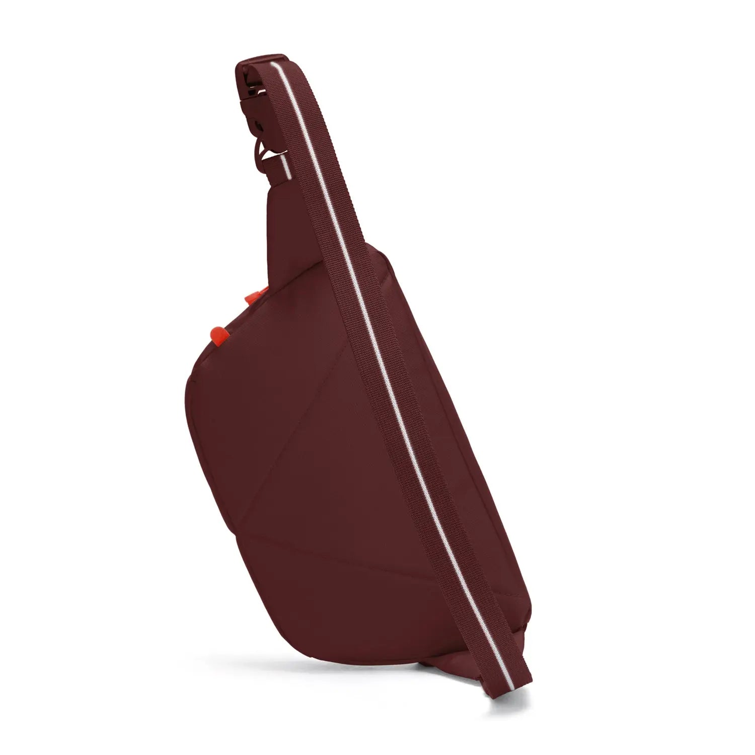 Pacsafe GO Sling Pack, Garnet Red — side profile
