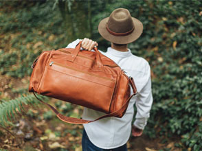 leather duffel