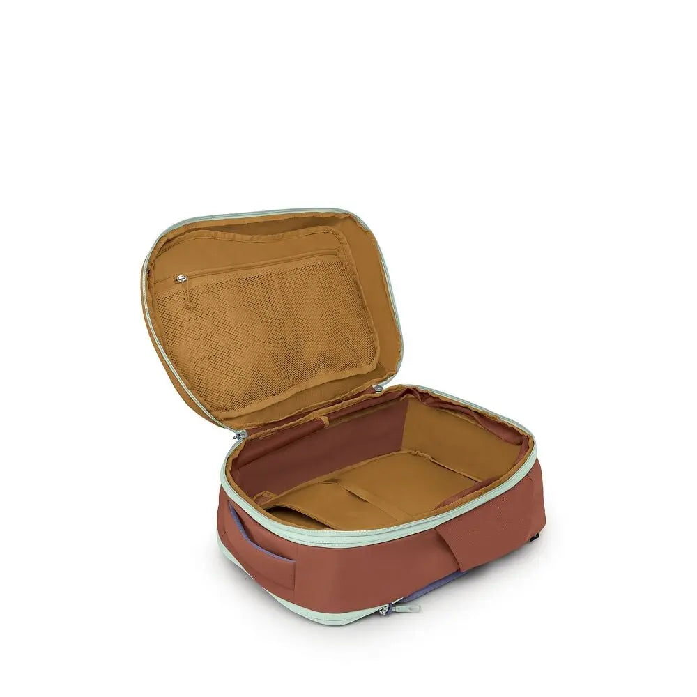 Osprey Daylite Expandable 26+6 Travel Pack in Barley Brown Multi - open main compartment