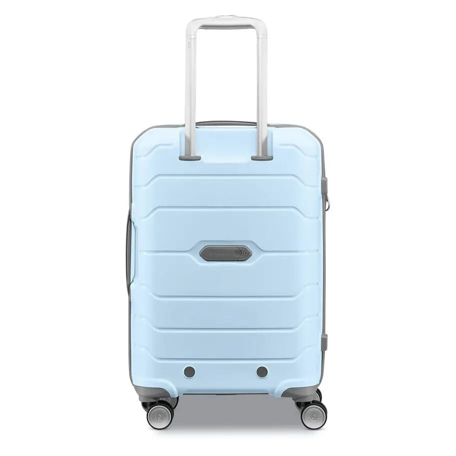 Samsonite Freeform 21 inch Carry On Spinner in Sky Blue - rear view