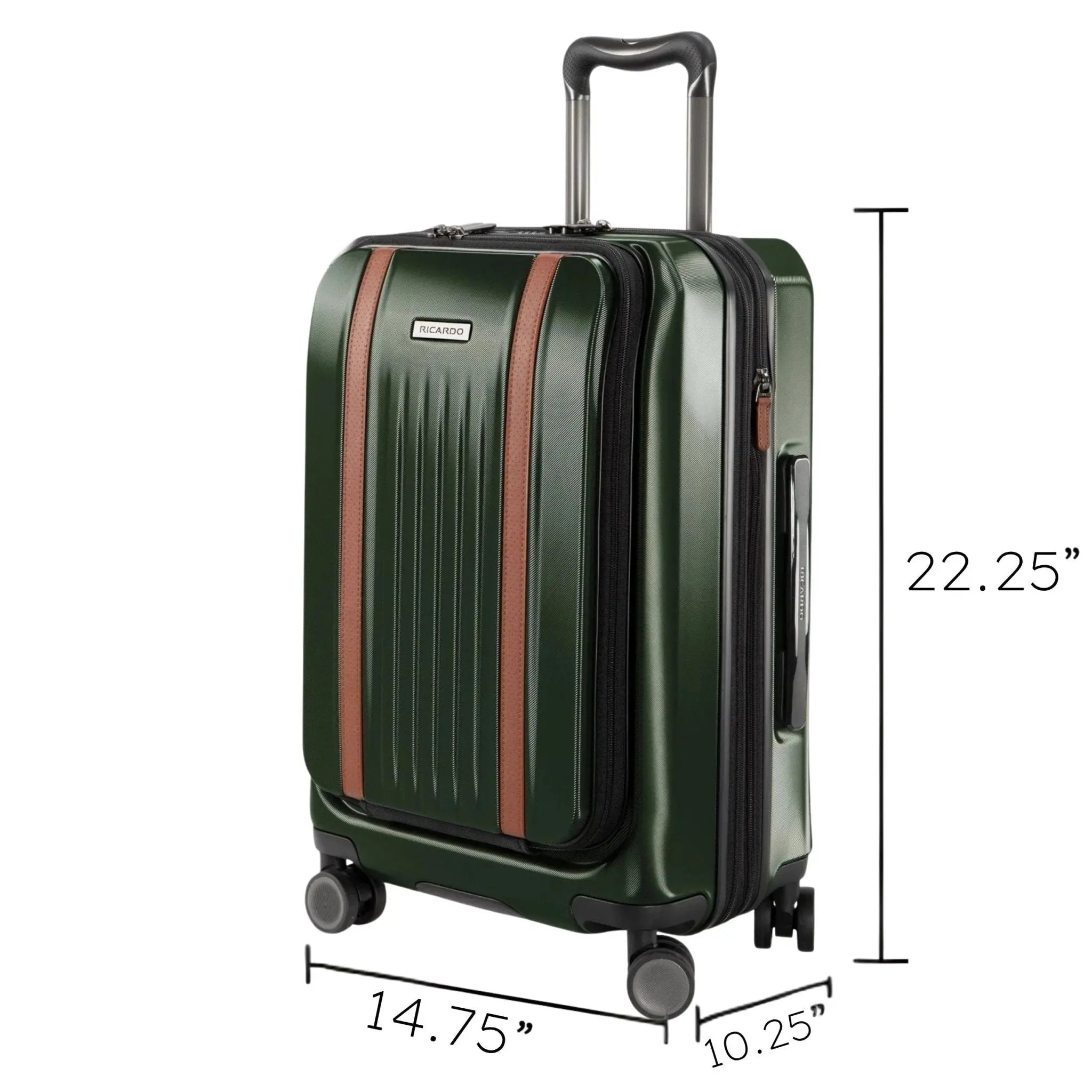 Ricardo Beverly Hills Montecito 2.0 FastAccess™ Front-Opening Hardside Carry-On Expandable Spinner - Hunter Green