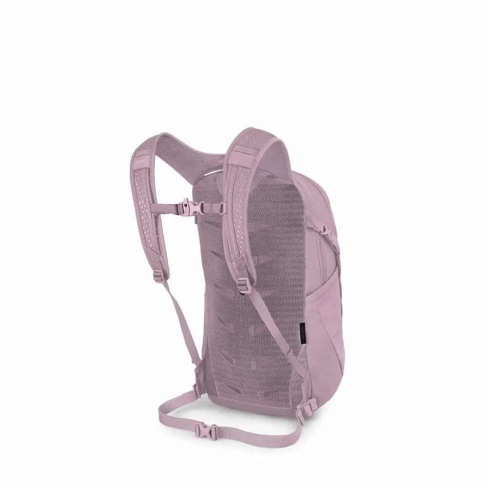 Osprey Daylite 13L in Iris Pink, back and harness