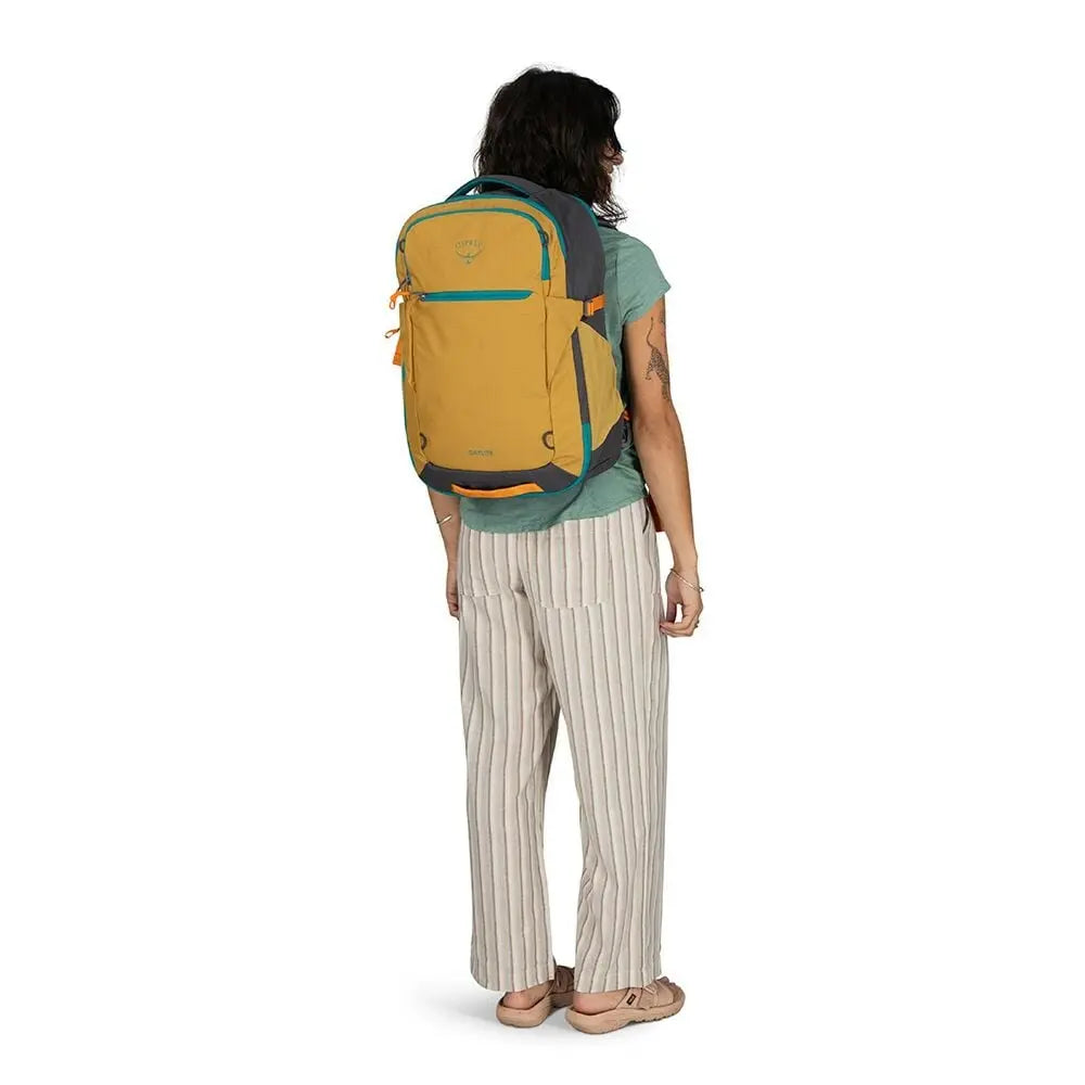 Osprey Daylite Carry-On Travel Pack 35 traveler on-body view