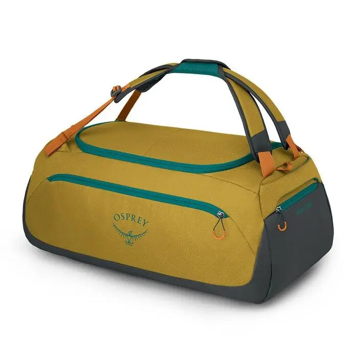 Osprey Daylite Duffel 60 in Tumbleweed Yellow/Tunnel Vision