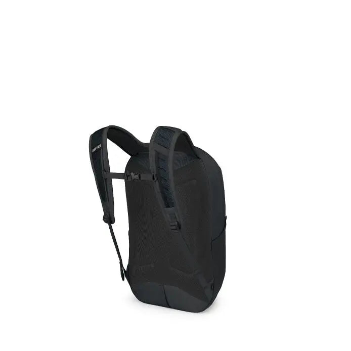 Osprey Farpoint Fairview Travel Daypack in Black - rear three-quarter view