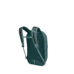 Osprey Farpoint Fairview Travel Daypack in Cascade Blue-Torrent Blue - rear three-quarter view