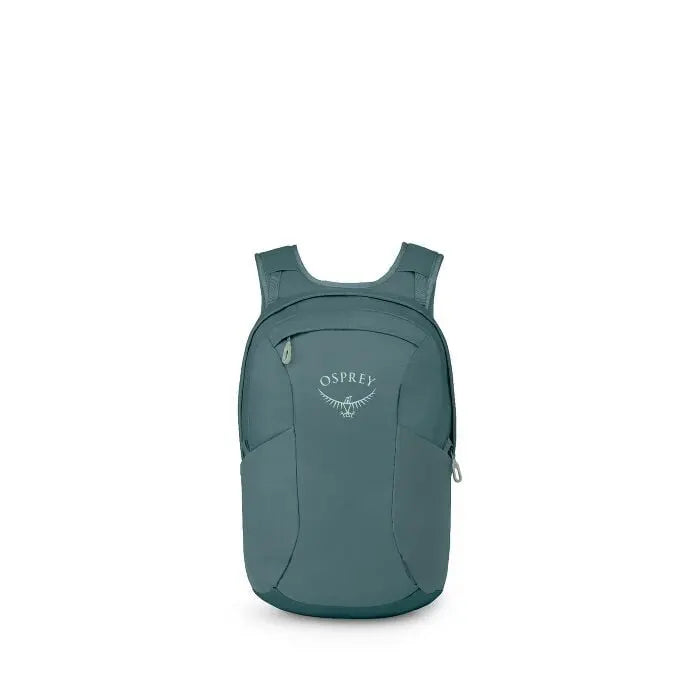 Osprey Farpoint Fairview Travel Daypack in Cascade Blue-Torrent Blue - front view
